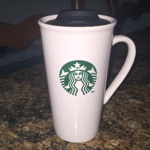 Starbucks Glass Coffee Cup with Lid!!